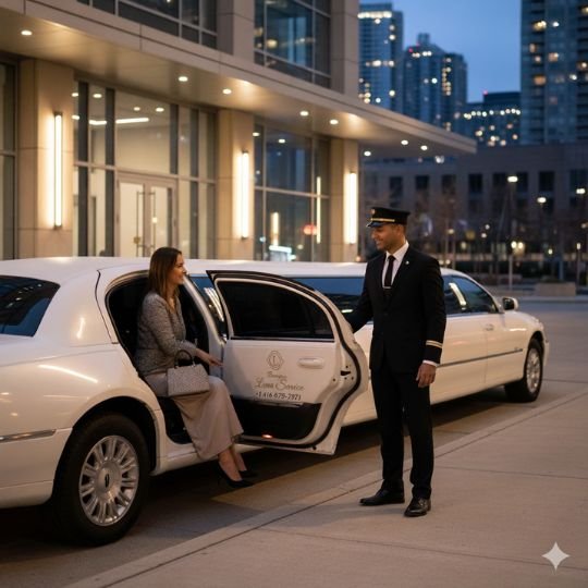 Luxury Brampton Limousine with professional chauffeur providing trusted and client-focused transportation service in Brampton